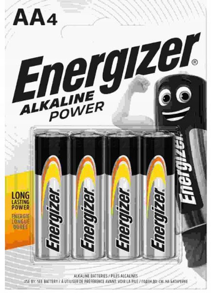 4x AA baterie 1,5V alkalický zdroj energie lr6