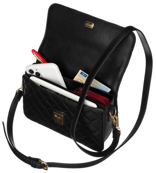 Elegantní, prošívaná crossbody messenger kabelka