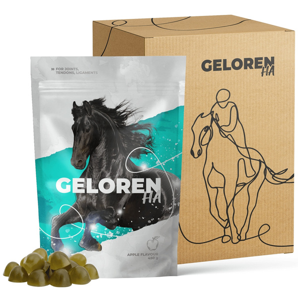 Geloren Horse HA unikátní doplňková směs, ovocné želé pro koně na klouby 1350g (3 sáčky po 450g)