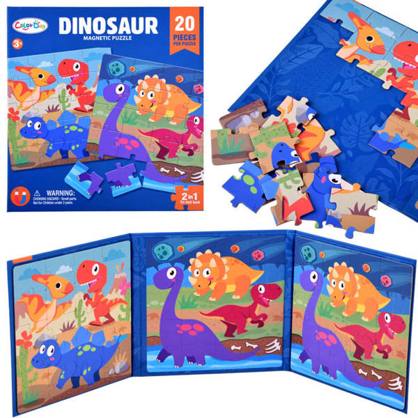 Kniha Magnetické puzzle Dinosauři 40 Za4268