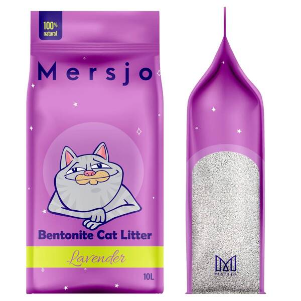 Bentonitová podestýlka pro kočky levandule LAVENDER 10l