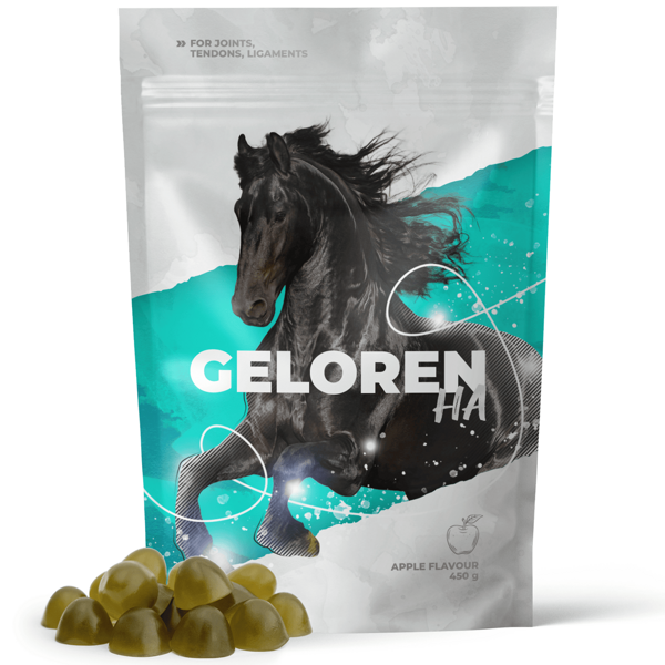 Geloren Horse HA 450g - Unikátní doplňková směs, želé pro koně na klouby kolagen 60 ks.