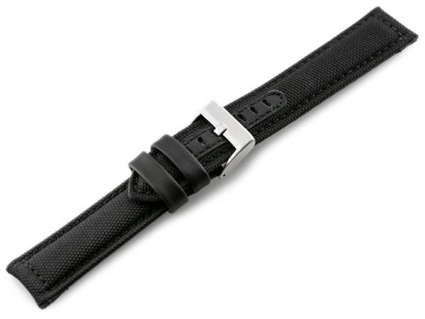 Kožený Řemínek K Hodinkám W34 - Premium - Černo/Černý - 26mm