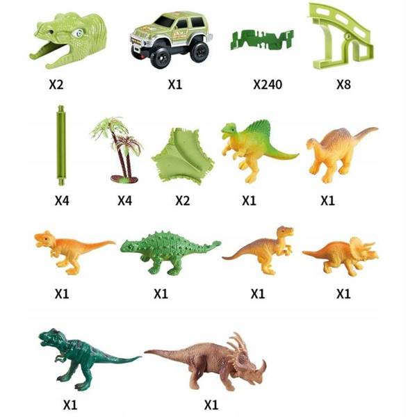 Obrovská autodráha 360cm dinosaurus 240el 256a