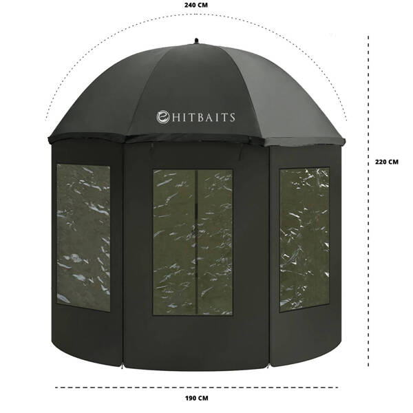 Rybářský deštník rybářský stan voděodolný 240 cm