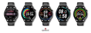 Giewont GW450-1 Smartwatch Black + Black Silicone Strap