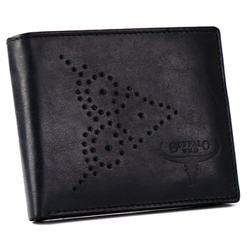 Pánská kožená peněženka se zdobeným předním dílem
