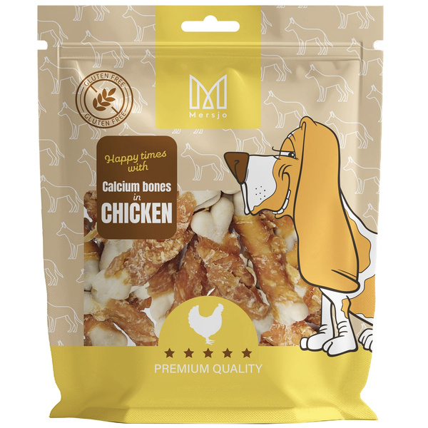 Pamlsek pro psy - kostičky s vápníkem a kuřecím masem Mersjo 500g