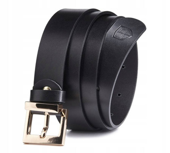 Minimalistický dámský pásek s hranatou sponou