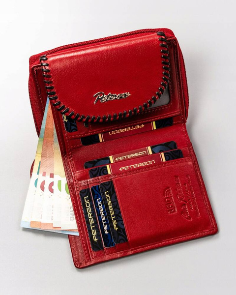 Dámská kožená peněženka na patentku a zip