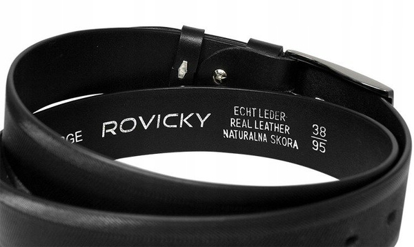 Pánský kožený opasek s motivem stylových drážek - Rovicky