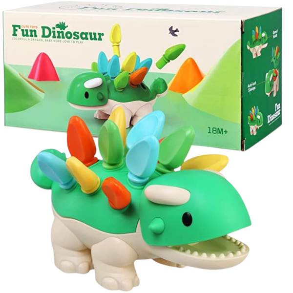 Montessori dinosauří skládačka s barvami s2055a