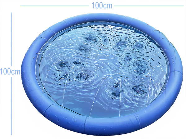 Zavlažovací podložka, chladicí podložka bazén pro zvířata, zahradní fontána pro psy FELIX 100 cm