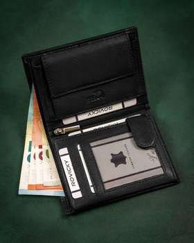 Velká, kožená pánská peněženka bez zapínání