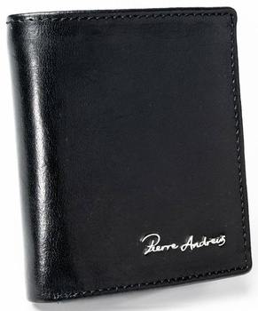 Pánská vertikální peněženka z hladké přírodní kůže, ochrana RFID Stop - Pierre Andreus