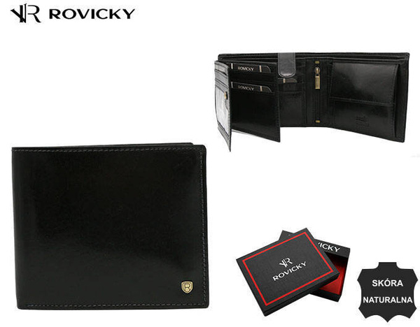 Elegantní, kožená pánská peněženka bez vnějšího zapínání