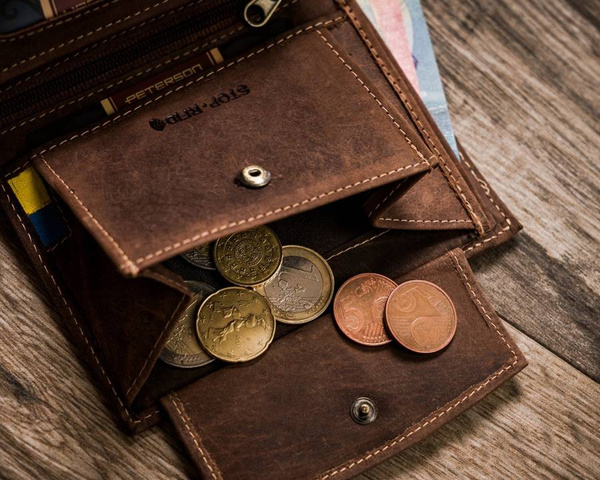 Kožená pánská peněženka bez zapínání s RFID systémem