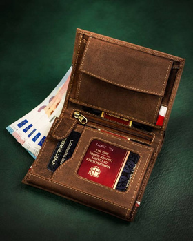 Velká, kožená pánská peněženka s patriotickým motivem