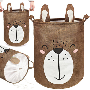 Koš na hračky, na oblečení, na prádlo se stahovací šňůrkou, objem  Peter 43 L