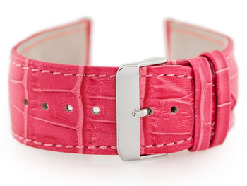 Kožený Řemínek K Hodinkám W64 - Růžový - 26mm