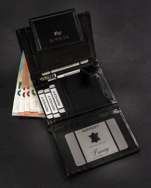 Kožená peněženka na patentku s RFID systémem