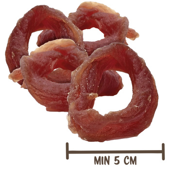 Pochoutka pro psy - Mersjo měkké sušené kachní kroužky 500g
