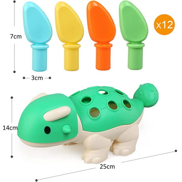 Montessori dinosauří skládačka s barvami s2055a