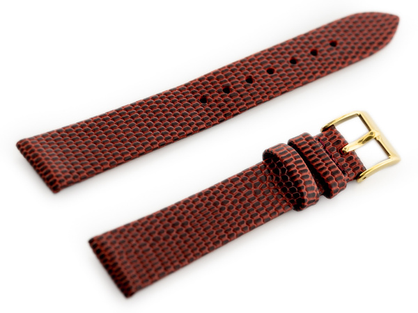 Kožený Řemínek K Hodinkám W107 - Červený/Zł. 20 Mm
