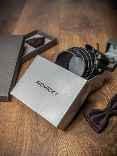 Hladký pánský opasek z vysoce kvalitní lesklé přírodní kůže - Rovicky