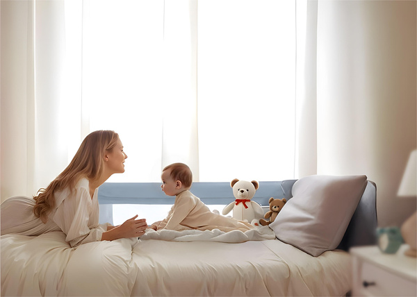 Cestovní postýlka skládací přístavná Close To Mommy šedá 125x65cm