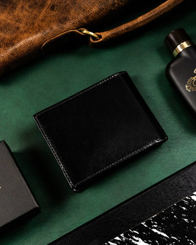Elegantní, kožená pánská peněženka bez vnějšího zapínání