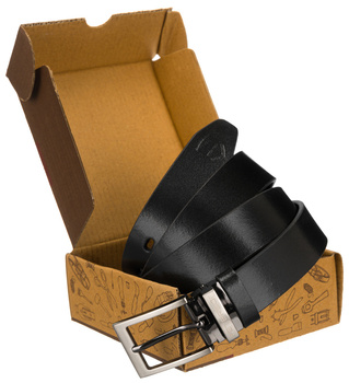 Kožený, úzký pánský pásek s klasickou sponou