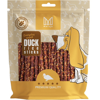 Pamlsky pro psy - Kabanosy s kachnou a rýží, doplněk zdravé výživy, přírodní měkké pamlsky ideální pro malá a velká zvířata 500g