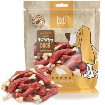 Kachní stehínka s vápníkem, přírodní pochoutka pro psy, Mersjo, WildLeg, 500g