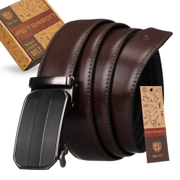 Elegantní automatický pásek z přírodní kůže