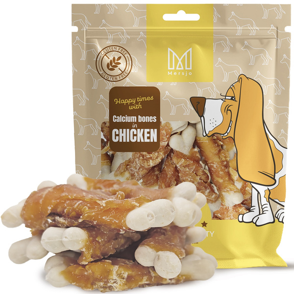 Pamlsek pro psy - kostičky s vápníkem a kuřecím masem Mersjo 500g