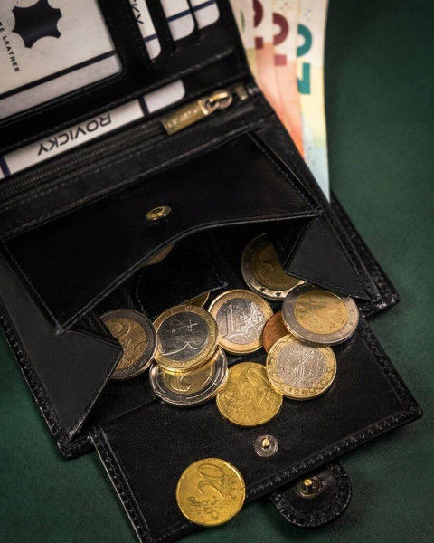 Velká, kožená pánská peněženka na patentku