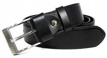 Klasický pánský opasek z hladké, vysoce kvalitní přírodní kůže - Rovicky