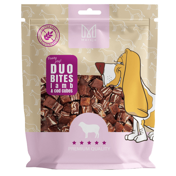Pamlsek pro psy Duo Flavors – Jehněčí s treskou Mersjo 300g