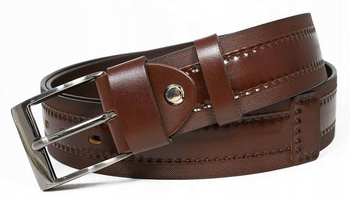 Stylový pánský opasek s jemnou strukturou a koženým lemováním - Rovicky