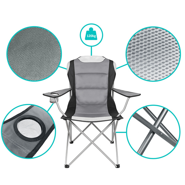 Rybářské křeslo, turistické, kempingové, plážové křeslo - skládací DELTA