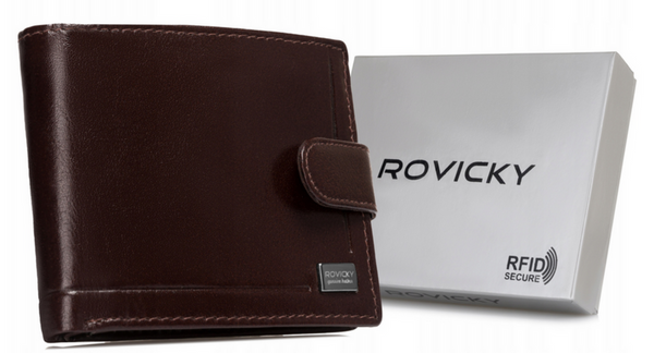 Klasická, kožená pánská peněženka na patentku - Rovicky