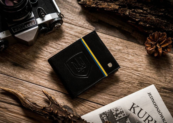 Pánská kožená peněženka v horizontální orientaci s RFID systémem