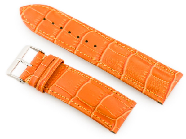 Kožený Řemínek K Hodinkám W64 - Oranžový 26mm