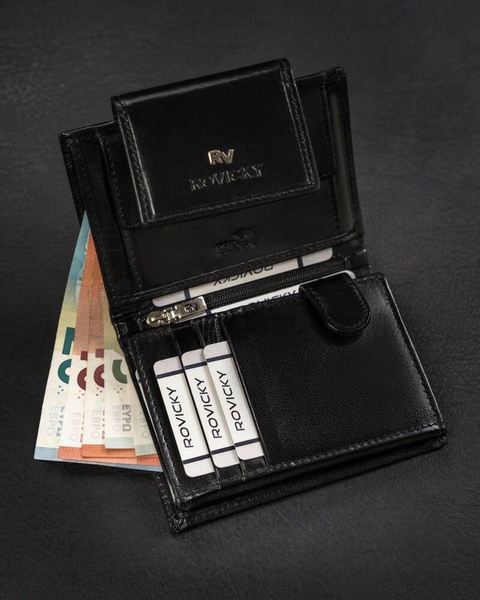 Kožená peněženka na patentku s RFID systémem