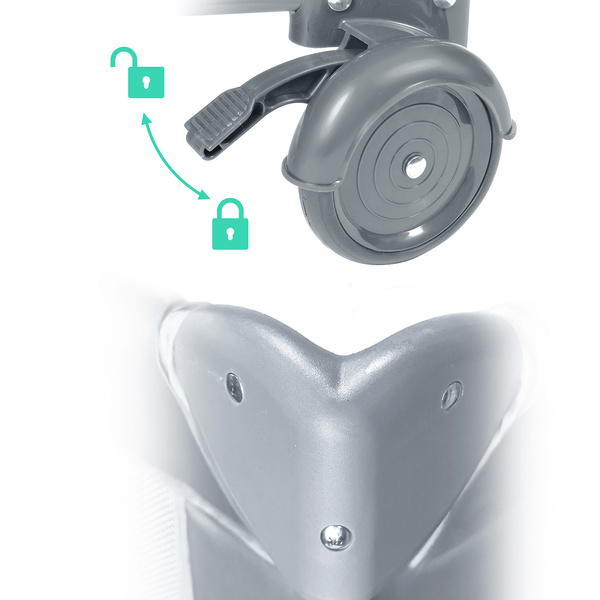 Cestovní postýlka skládací přístavná Close To Mommy šedá 125x65cm