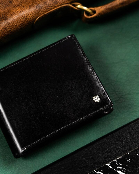 Elegantní, kožená pánská peněženka bez vnějšího zapínání