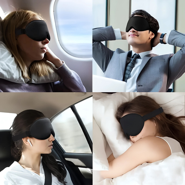 Maska na oči na spaní s nastavitelným páskem - SLEEPY 3D