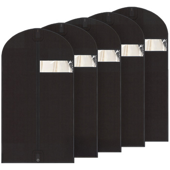 Sada potahů na oděvy Baggi, 100x60 cm, 5 ks, černá