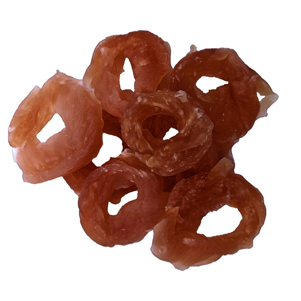 Pochoutka pro psy - Mersjo měkké sušené kachní kroužky 500g